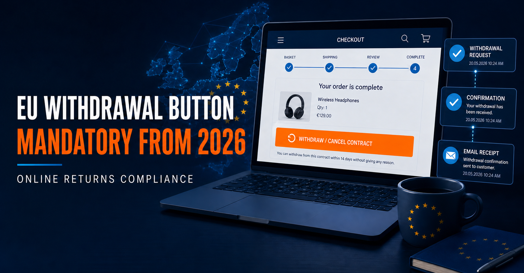 EU withdrawal button ecommerce compliance